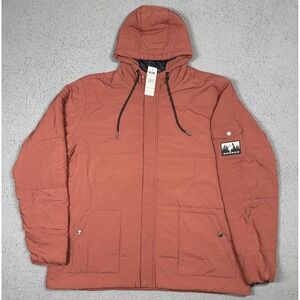 NWT Ford Bronco Jacket Mens 3XL Orange Hooded Puffer Full Zip Insulated Outdoor